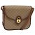Céline Borsa a spalla in tela Macadam CELINE in pelle PVC beige marrone oro Auth 115531 D'oro