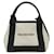 Balenciaga Navy Cabas XS Handbag Black Cream Leather Cloth  ref.2059930