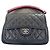 Timeless Chanel senza tempo con manico e tracolla firmata Nero