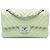 Chanel Verde Piccolo Classico Chevron in Pelle di Agnello Doppio Verde chiaro