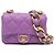 Chanel Mini Borsa in Pelle di Agnello Trapuntata Viola Funky Town Porpora
