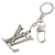 Louis Vuitton Silver LV Initials Key Holder And Bag Charm Silvery Metal  ref.2060455