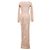 Abito maxi all'uncinetto Balmain in cotone marrone - vista 3