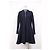 Abito midi svasato con zip Dior in poliestere blu navy - vista 6
