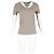 Camiseta de cuello redondo con bolsillo en algodón marrón de Alexander Wang Castaño Roja - vista 4