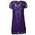 BluMarine, Lila Spitzenkleid mit Kristallen