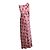 Autre Marque Vestido midi de seda satinada impressa com um ombro Saloni Rosa Vermelho - vista 3