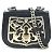 Borsa a spalla in pelle nera Prada Nero