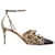 Aquazzura Aquazzurra leopard trio bow ankle strap toe cap high heel pump Brown Cotton  ref.2062626