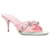Balenciaga Cagole pink leather silver studded mule heel  ref.2062942