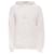 Saint Laurent cream washed tie ye distressed logo hoodie White Cotton  ref.2063544
