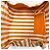 Hermès Borsa tote a righe Hermes Toile H Cannes MM Bianco Arancione - vista 8