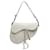 Dior White Studded Leather Saddle Bag Pony-style calfskin  ref.2064178