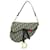 Dior Red Oblique Canvas Saddle Bag Leather Cloth Pony-style calfskin Cloth  ref.2064202