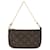Louis Vuitton Monogram Mini Pochette Accessory Brown Cloth  ref.2064397
