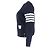 Suéter com listras de quatro barras Thom Browne em algodão azul marinho - vista 2