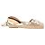 Chloé Espadrille Ankle Wrap Ingrid Ballerinas aus Creme-Canvas