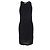 Vestido mini de viscosa negra con cuello halter de punto de Michael Kors Negro - vista 4