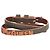 Bracciale in pelle con teschio graffiti da uomo Alexander McQueen in verde - vista 2