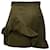 Jupe mini en coton vert avec volants MSGM Vert olive  - vue 3