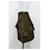 Jupe mini en coton vert avec volants MSGM Vert olive  - vue 6