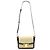 Céline Borsa a spalla Celine Teen Triomphe in tela beige e pelle di vitello nera