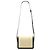 Céline Borsa a spalla Celine Teen Triomphe in tela beige e pelle di vitello nera - vista 3