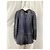 Zimmermann Mesh Striped Blouse in Navy Blue Polyester - view 11