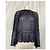 Zimmermann Mesh Striped Blouse in Navy Blue Polyester - view 7
