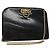 Borsa a spalla in pelle nera e oro Gancini Chain di Salvatore Ferragamo Auth bs22402 Noir Doré