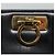 Borsa a spalla in pelle nera e oro Gancini Chain di Salvatore Ferragamo Auth bs22402 Noir Doré - vue 17