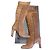 Autre Marque Caroline Biss Overknee-Stiefel Wildleder Camel Größe 39 Kamel