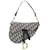 Dior Blue Oblique Canvas Saddle Bag Navy blue Cloth Cloth  ref.2065787