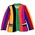 Chaqueta vintage a rayas arcoíris Moschino 1991 Multicolor