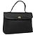 BALLY Bolsa de mão acolchoada de couro preta Auth SW022 Preto