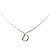 Collana Pendente D Logo in Cristallo con Doppia Catena Argento Dior