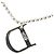 Collana Pendente D Logo in Cristallo con Doppia Catena Argento Dior - vista 5