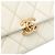 Chanel Bianco Piccolo Caviar Trapuntato Catena Melody Flap Crudo - vista 8