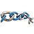 COLLANA VINTAGE LANVIN CATENA E STRASS 85CM IN METALLO + SCATOLA Blu - vista 3