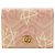 Billetera bi-fold de cuero rosa Gucci