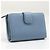 Prada Bi-Fold Geldbörse aus hellblauem Saffiano - Ansicht 3