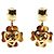 Orecchini a clip a forma di cuore Chanel Coco Mark Marrone