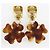 Orecchini a clip a forma di cuore Chanel Coco Mark Marrone - vista 4