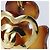 Orecchini a clip a forma di cuore Chanel Coco Mark Marrone - vista 5