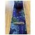 Cravatta Jacques Fath in seta blu con motivo floreale - vista 2