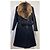 Abrigo Joseph de lana negra con cuello de piel de castor Negro - vista 2
