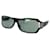 Óculos de sol Gucci padrão GG preto com hardware prateado Plástico  ref.2069058