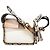 Tod's T Timeless Umhängetasche aus Pythonleder und Canvas Braun Beige