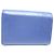 Billetera tri-fold de cuero Lucky Flower de Chanel Azul marino - vista 2