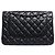 Chanel Borsa Classic Double Flap Medium in Pelle Nera 2012 Nero - vista 4